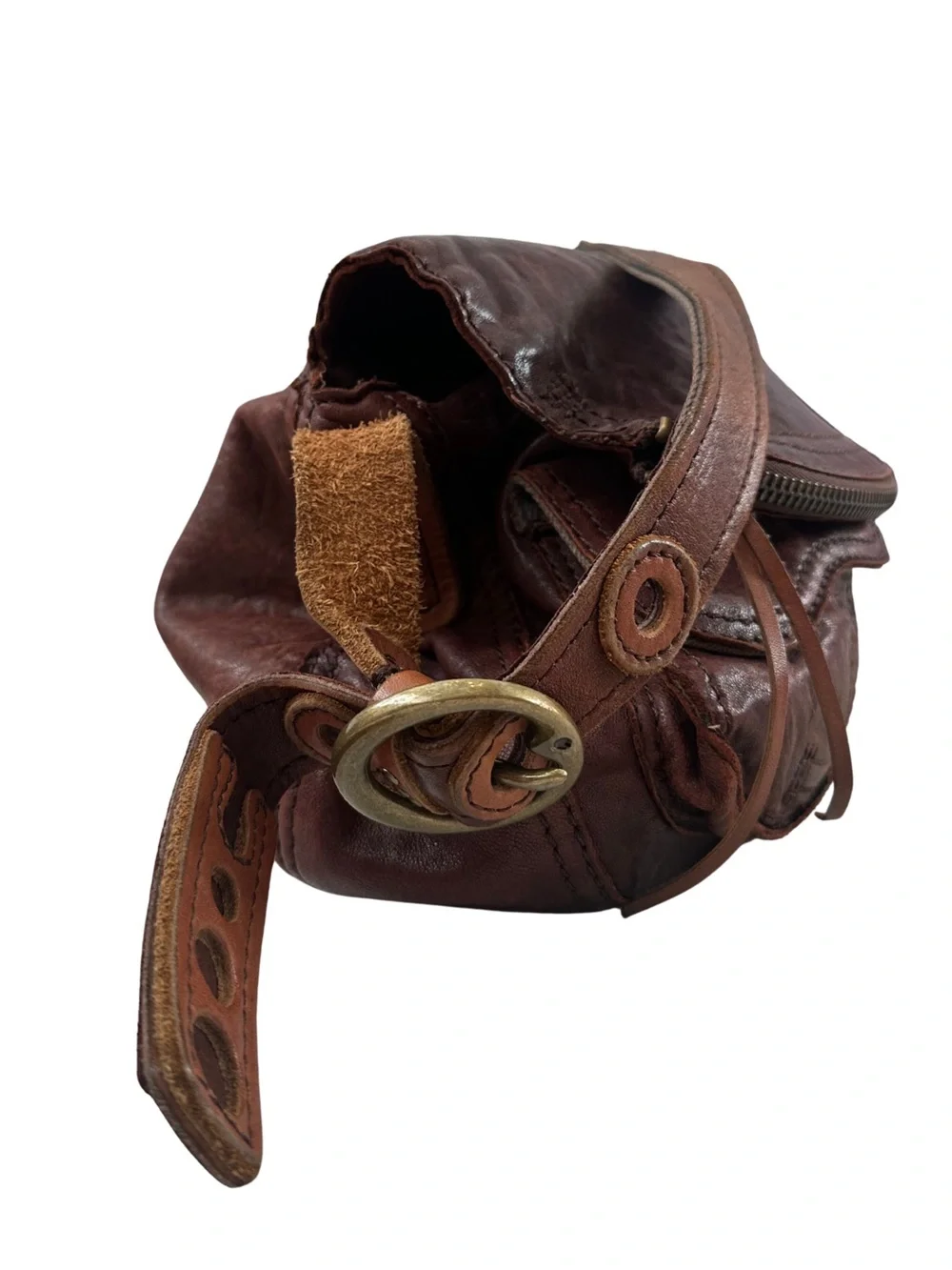 Lucky Brand Brown Leather Shoulder Crossbody Bag